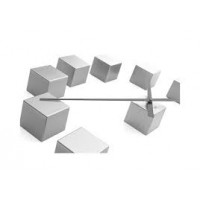 Dizajnové nástenné nalepovacie hodiny Future Time FT3000SI Cubic silver